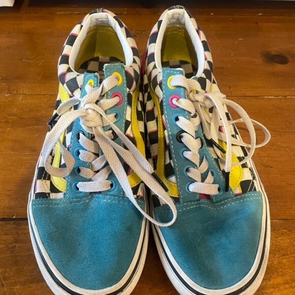 Vans Old Skool 'Crazy Checks' Suede Skateboard Sneakers Running Shoes - Picture 9 of 11